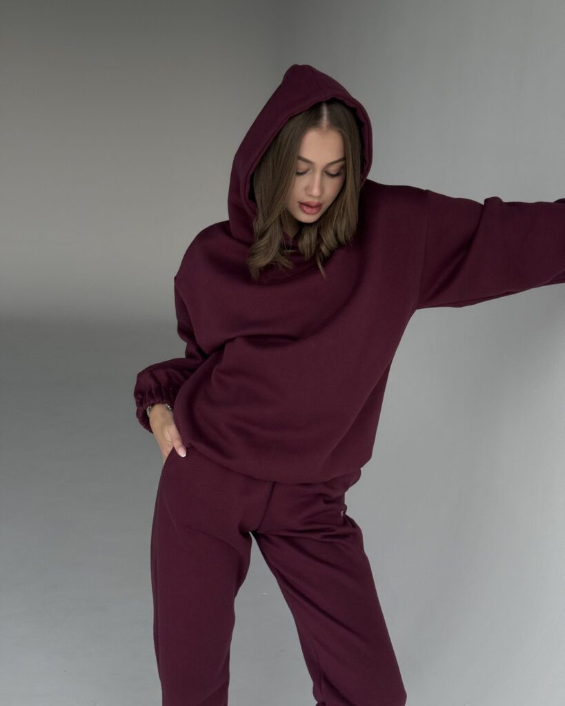 Hoodie ALLYSE BURGUNDY