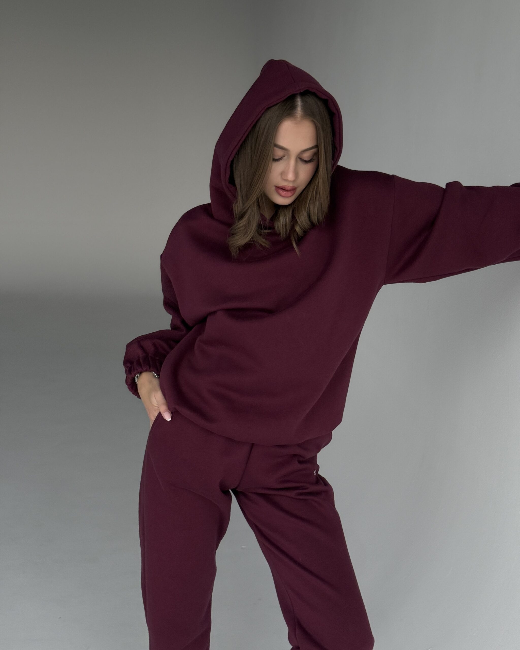 Hoodie ALLYSE BURGUNDY