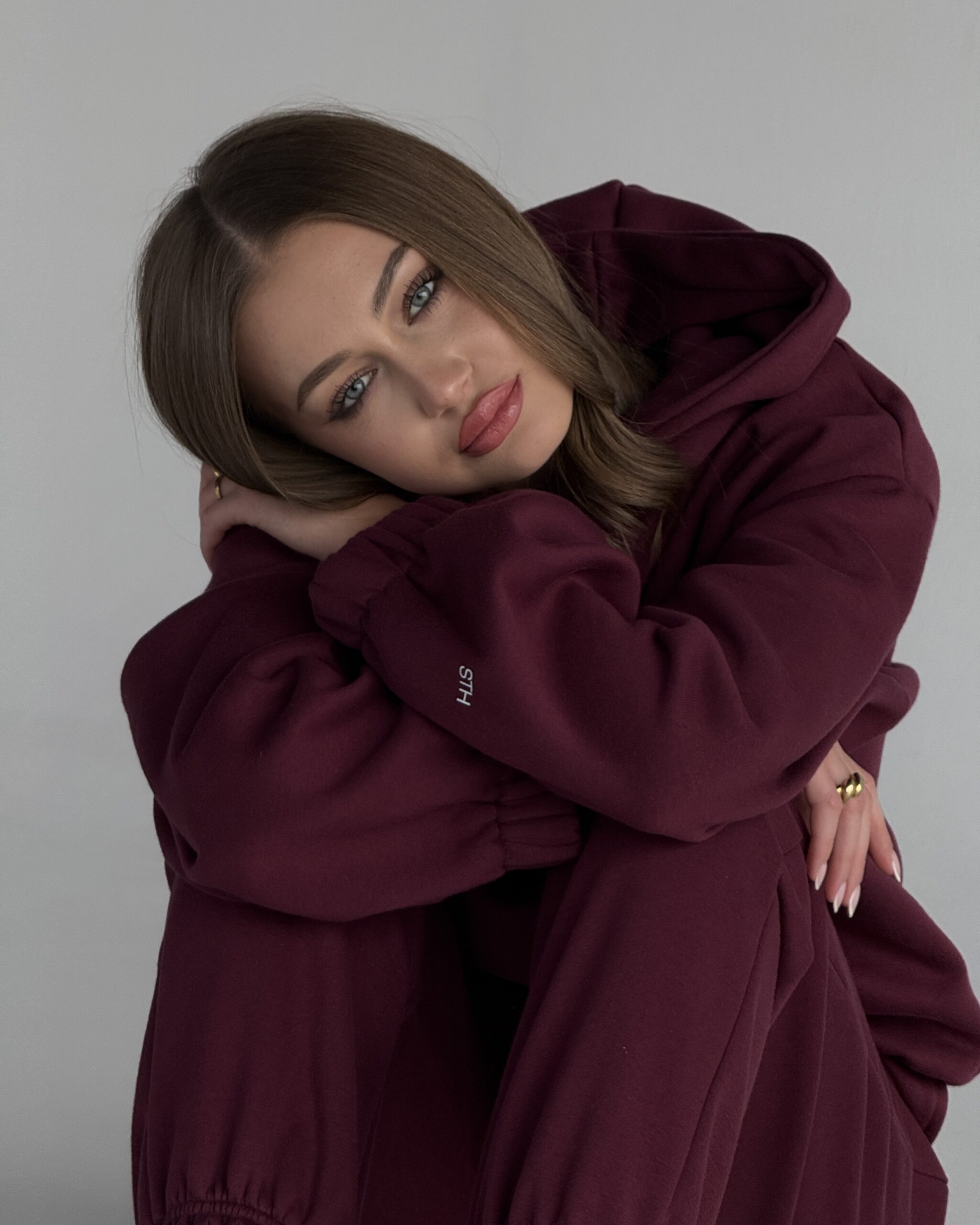 Hoodie ALLYSE BURGUNDY