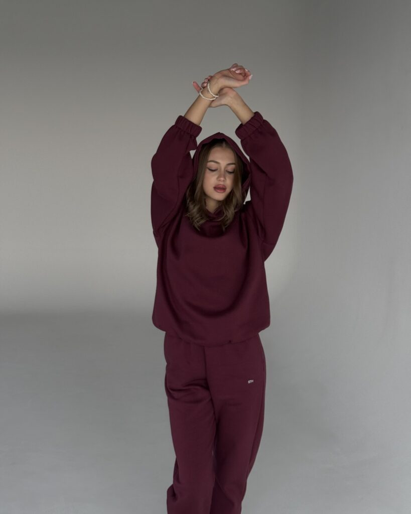 Hoodie ALLYSE BURGUNDY