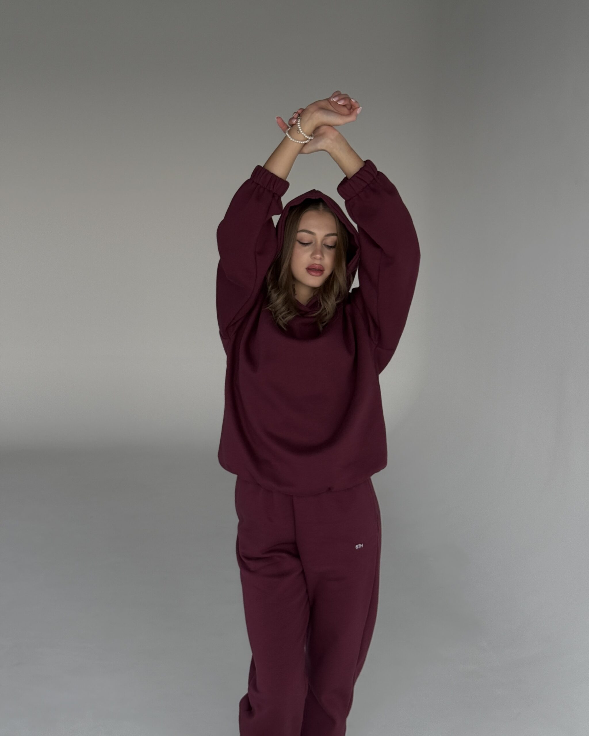 Hoodie ALLYSE BURGUNDY