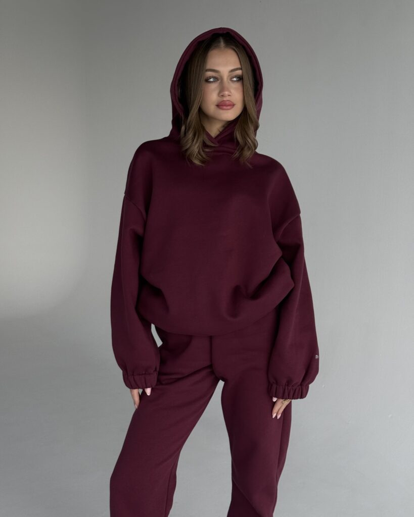 Hoodie ALLYSE BURGUNDY