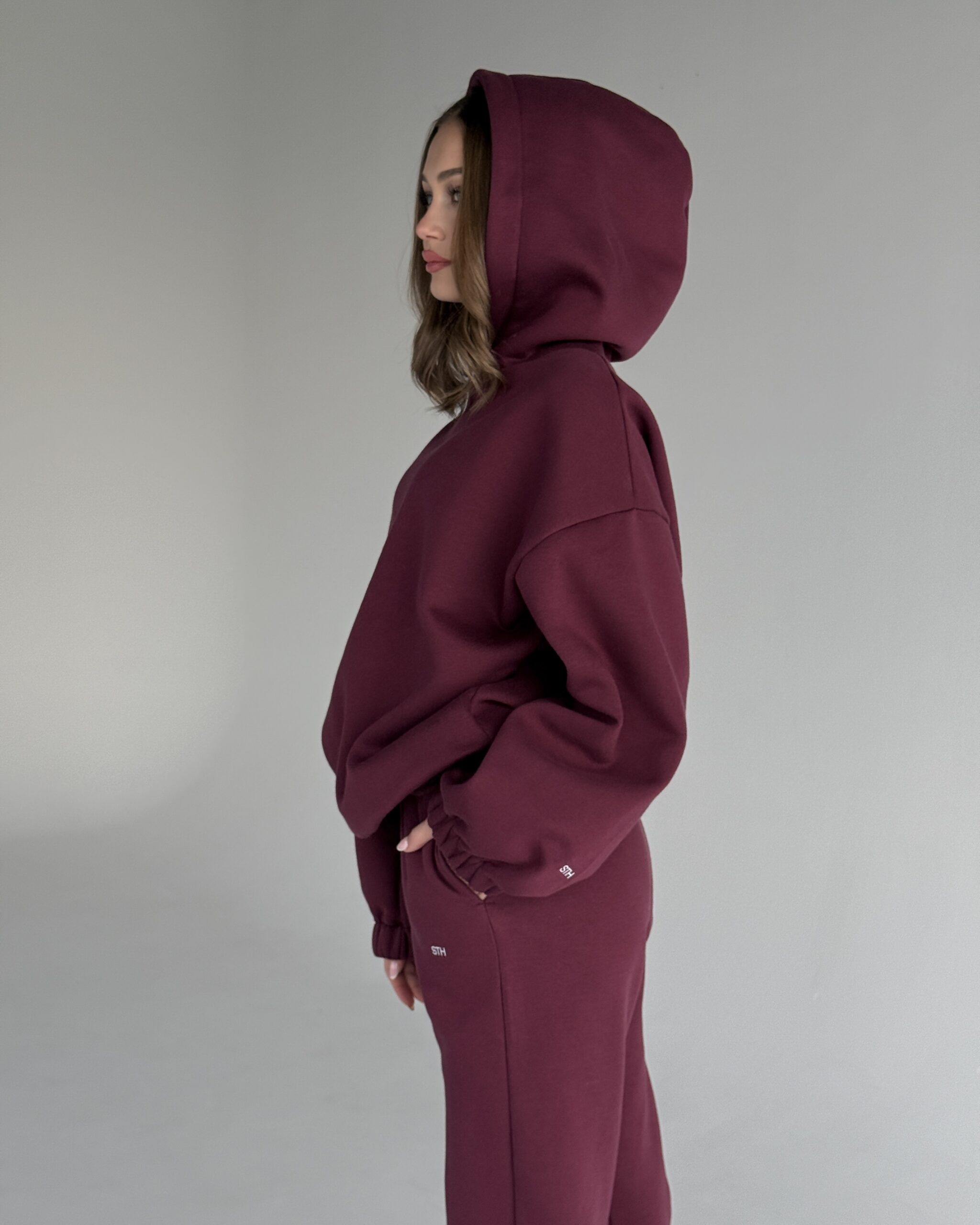Hoodie ALLYSE BURGUNDY
