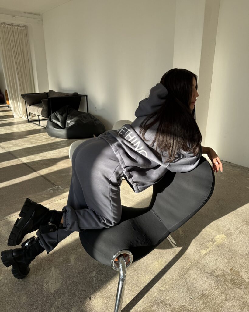 Hoodie STH FOR ME DARK GREY