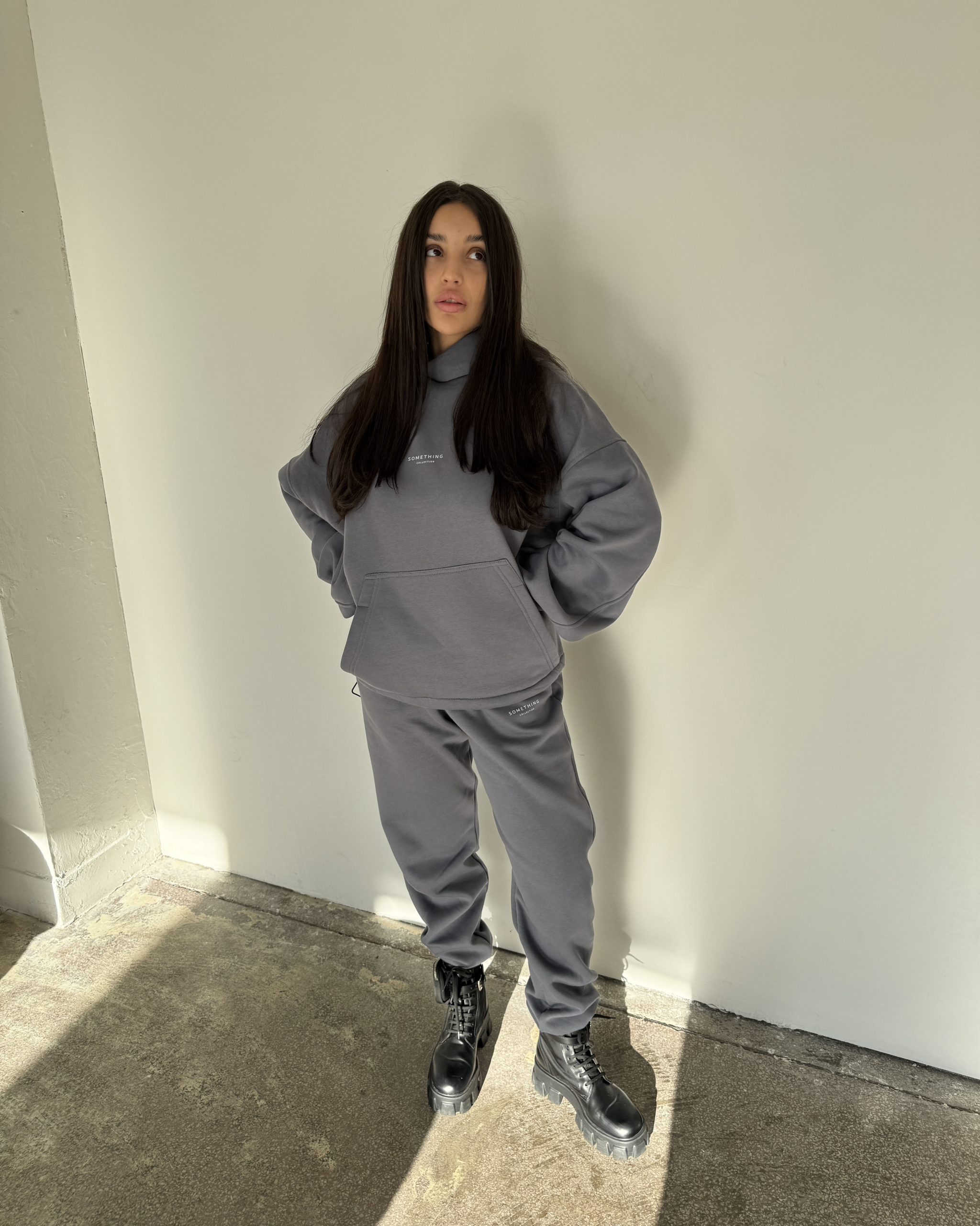 Hoodie STH FOR ME DARK GREY