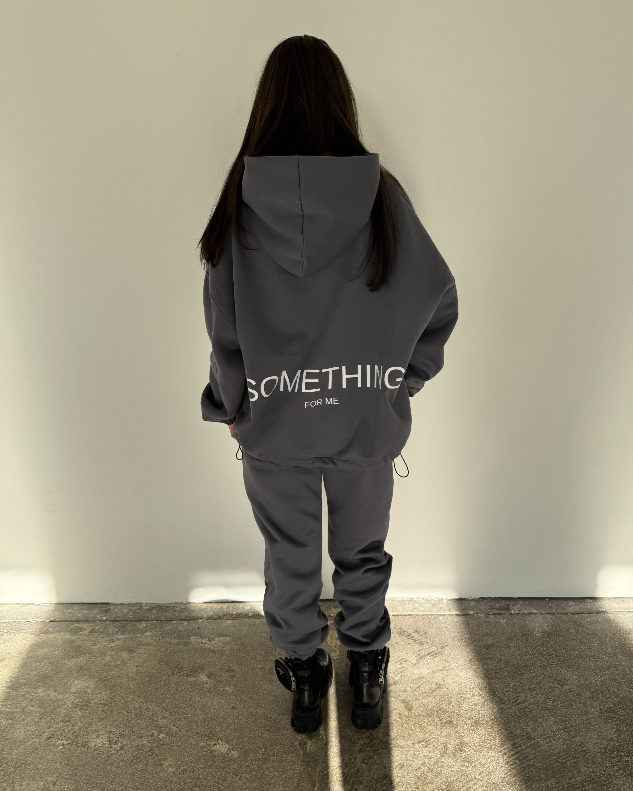 Hoodie STH FOR ME DARK GREY