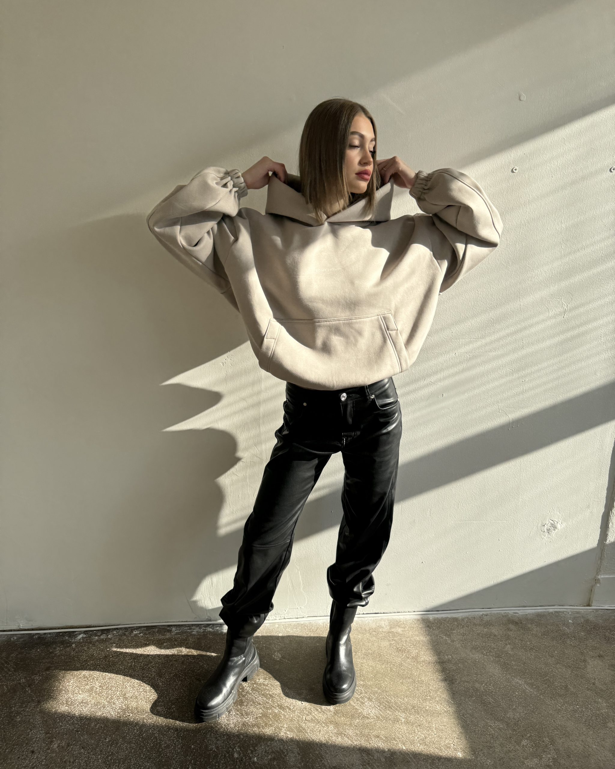 Hoodie STH FOR ME CAPPUCCINO