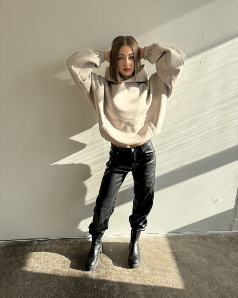 Hoodie STH FOR ME CAPPUCCINO