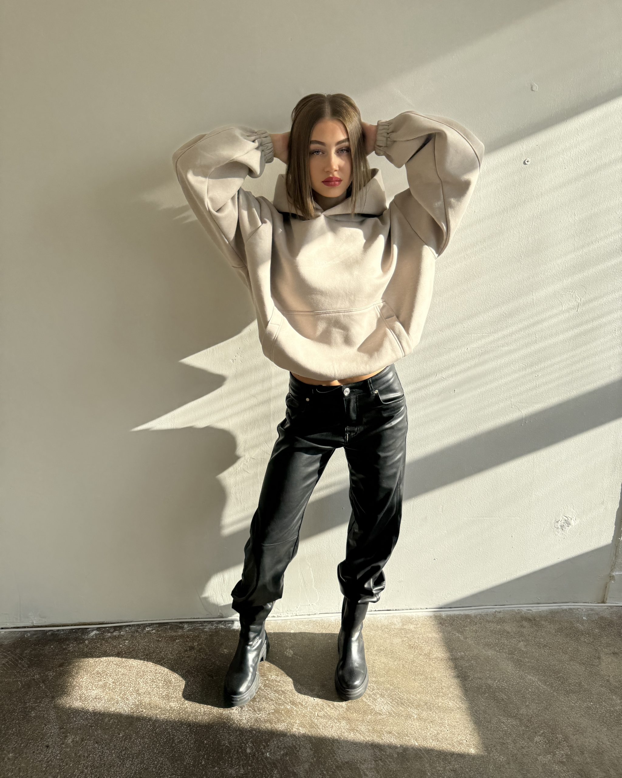 Hoodie STH FOR ME CAPPUCCINO