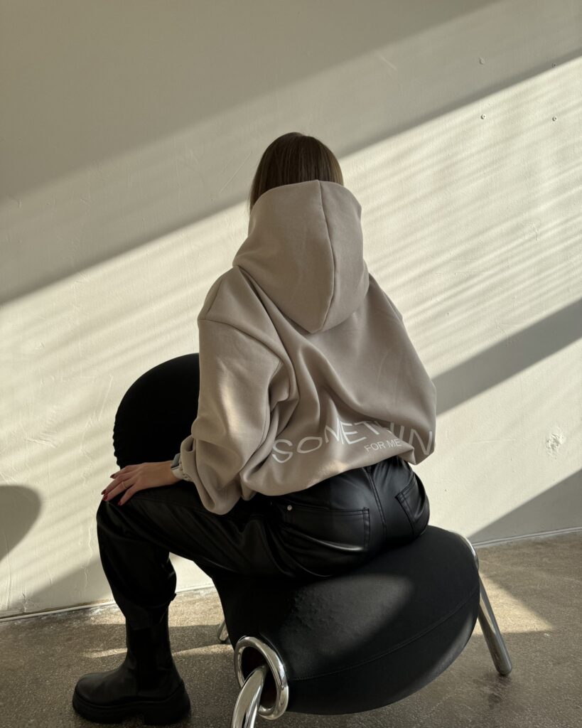 Hoodie STH FOR ME CAPPUCCINO