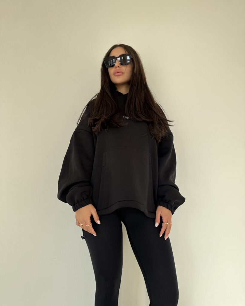 Hoodie STH FOR ME BLACK