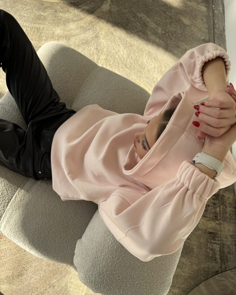 Hoodie ALLYSE BABY PINK