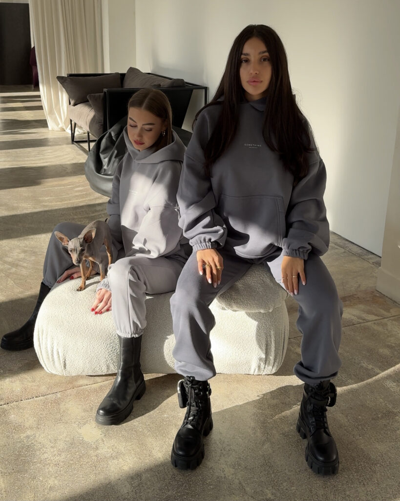 Hoodie STH FOR ME DARK GREY